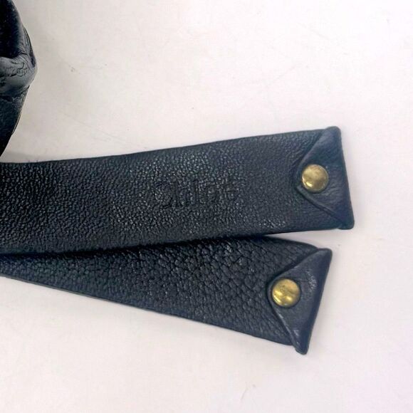 Chloe Medium Black Leather Studded Marcie Convertible 2way Satchel Ltd Edition - Picture 14 of 16